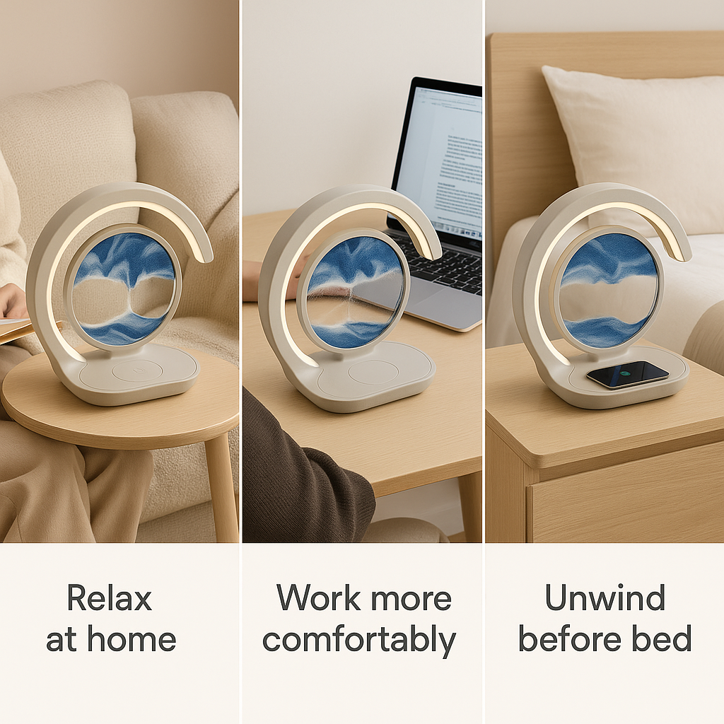 Neosand™ 3-in-1 Wireless Sand Lamp: Light, Charge & Relax — Anywhere