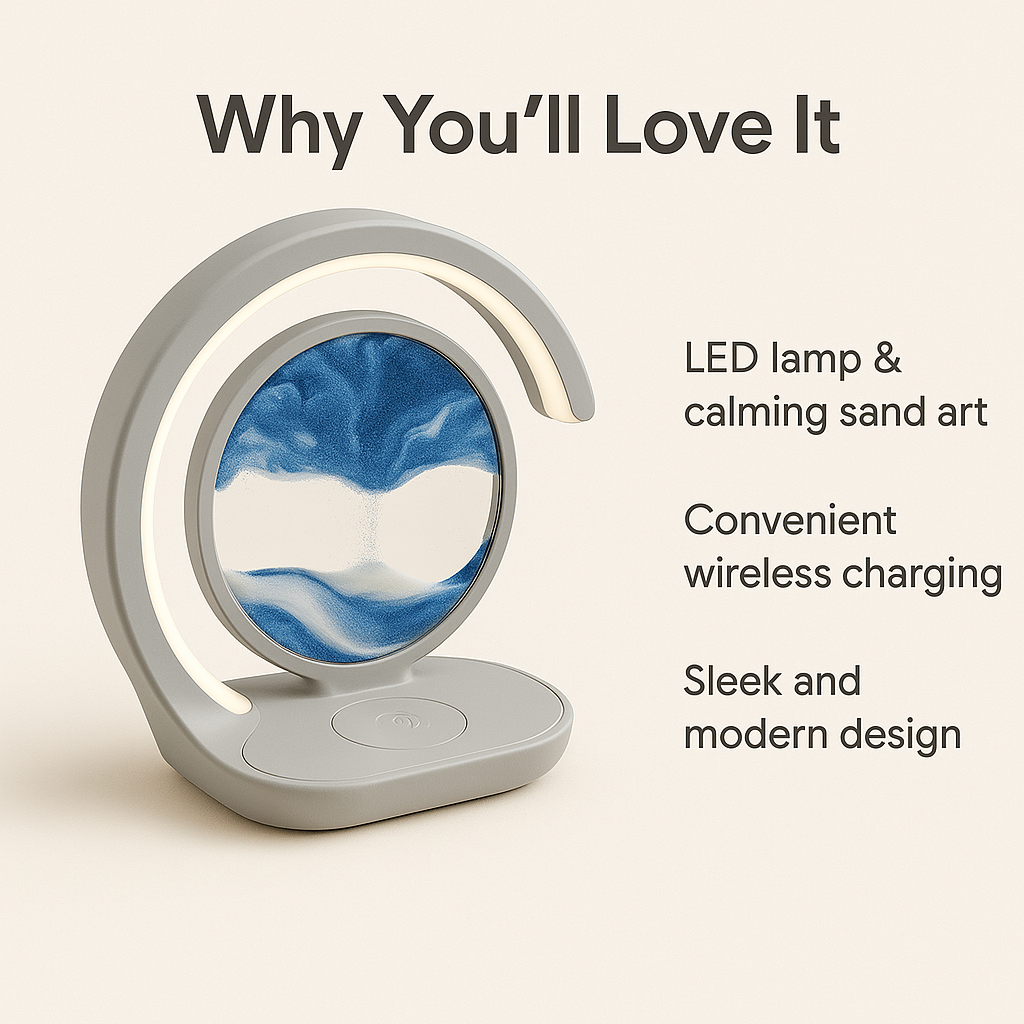 Neosand™ 3-in-1 Wireless Sand Lamp: Light, Charge & Relax — Anywhere