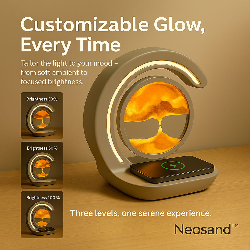 Neosand™ 3-in-1 Wireless Sand Lamp: Light, Charge & Relax — Anywhere