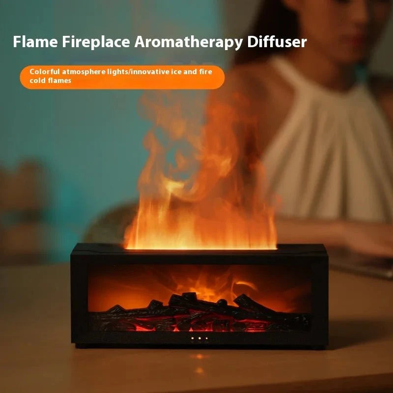 FlameGlow™ Diffuser – Ultrasonic Aroma Diffuser with Realistic Flame Effect huis Musthavez