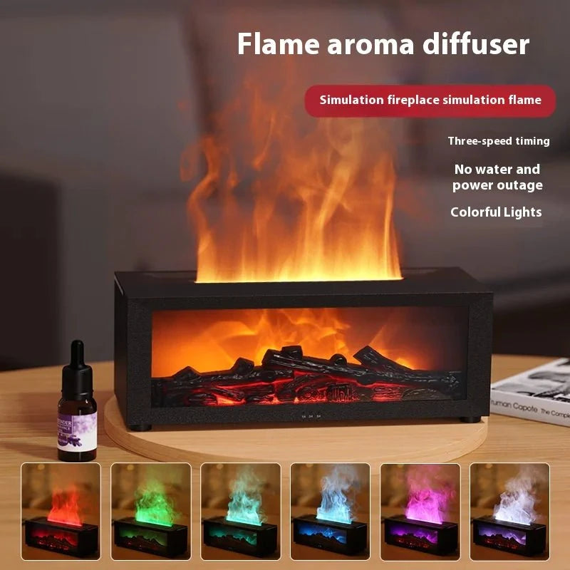 FlameGlow™ Diffuser – Ultrasonic Aroma Diffuser with Realistic Flame Effect huis Musthavez
