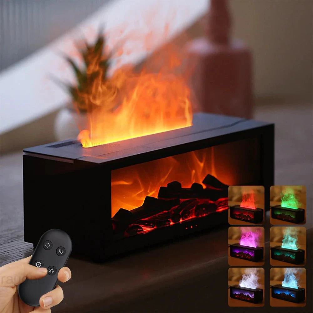 FlameGlow™ Diffuser – Ultrasonic Aroma Diffuser with Realistic Flame Effect huis Musthavez