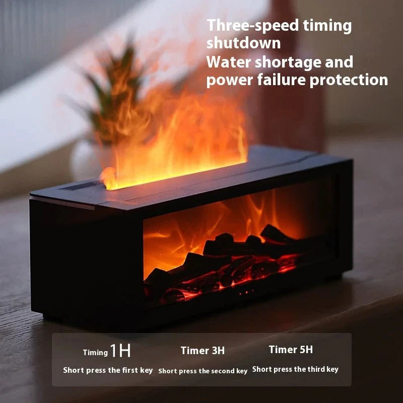 FlameGlow™ Diffuser – Ultrasonic Aroma Diffuser with Realistic Flame Effect huis Musthavez