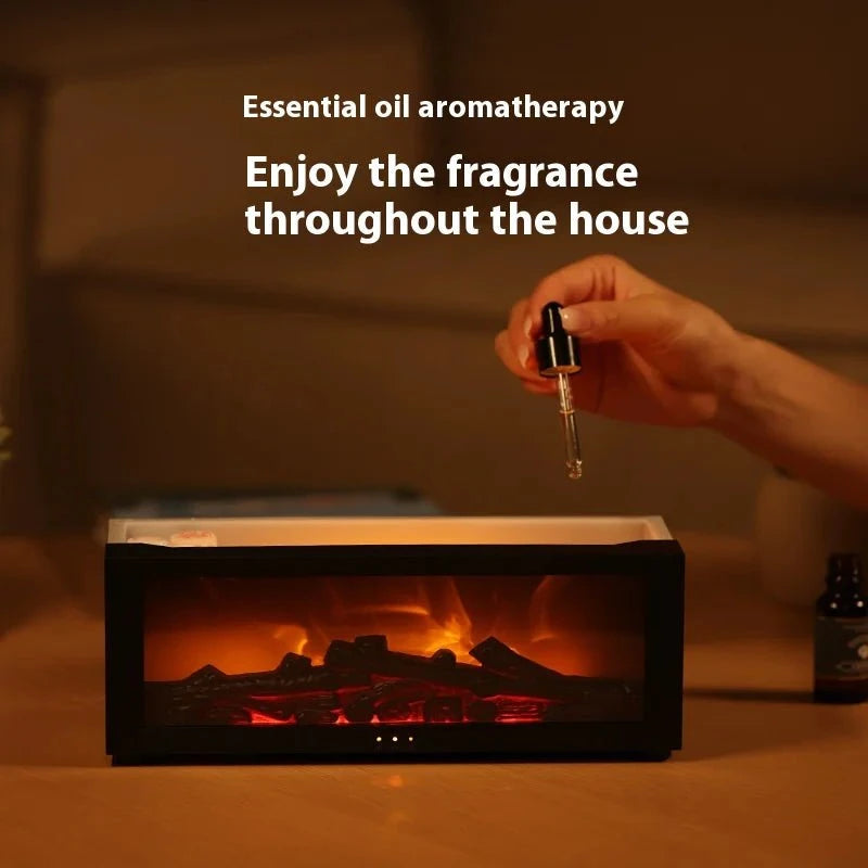 FlameGlow™ Diffuser – Ultrasonic Aroma Diffuser with Realistic Flame Effect huis Musthavez