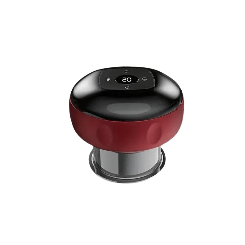 TheraVacuum Luxe – Recharge & Revitalize with Electric Vacuum Cupping Therapy life Musthavez Cherry Red - 6 Levels Rechargeable