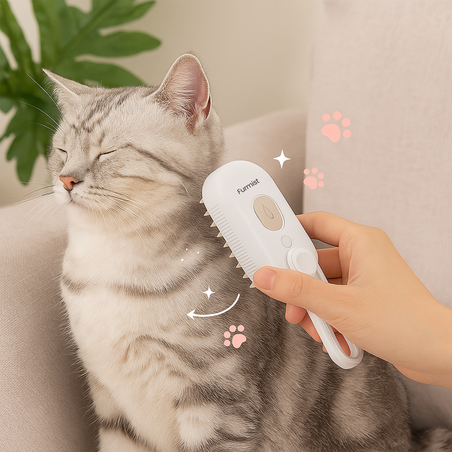 FurmMist™ 3-in-1 Steam Grooming Brush for Cats & Dogs