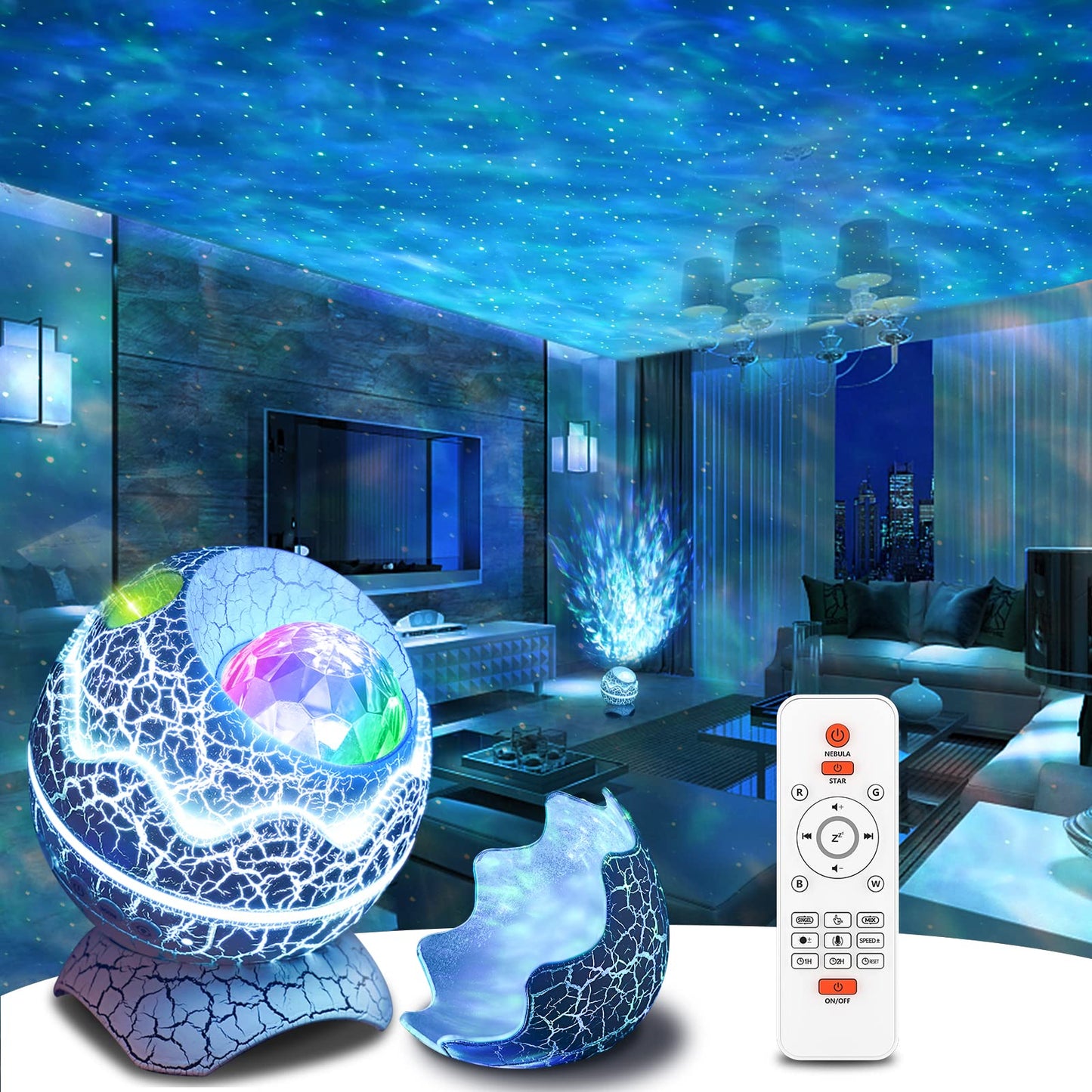 Galaxy Glow™ | Unique night light with starry sky.
