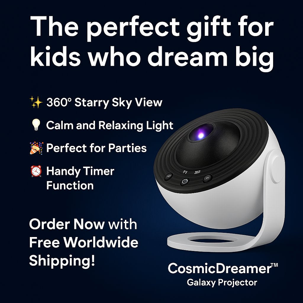 CosmicDreamer™ Galaxy Projector – Transform Your Space into a Celestial Oasis huis Musthavez 