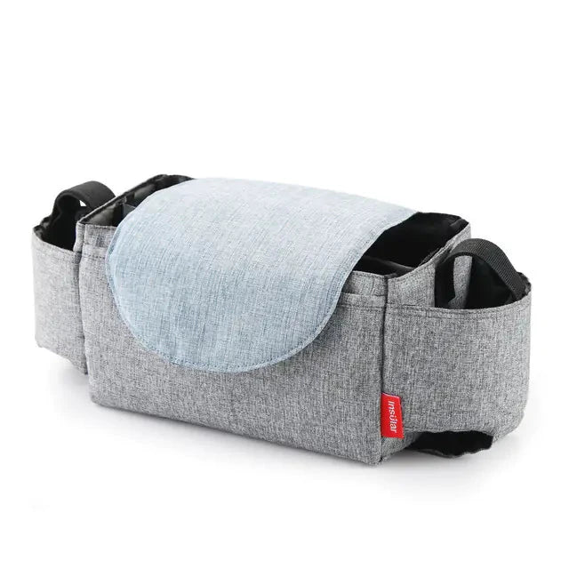 Portable Universal Baby Bottle Bag with Stroller Hooks Musthavez Gray 